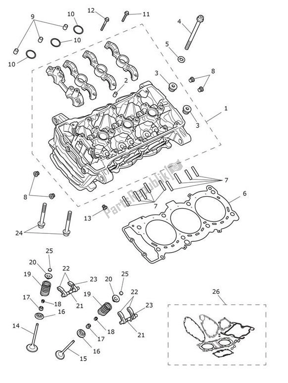 Toutes les pièces pour le Culasse du Triumph Speed Triple 1200 RS 1160 2021 - 2024