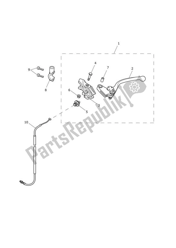 Tutte le parti per il Controllo Della Frizione del Triumph Tiger XC UP TO VIN 855531 1215 2015 - 2017