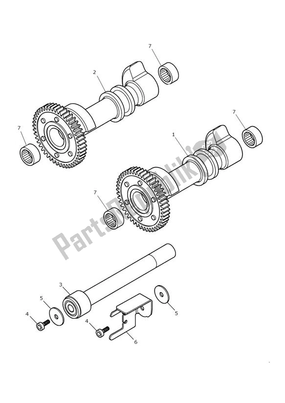 Toutes les pièces pour le Arbre D'équilibrage du Triumph America EFI UP TO VIN 468389 865 2007 - 2008