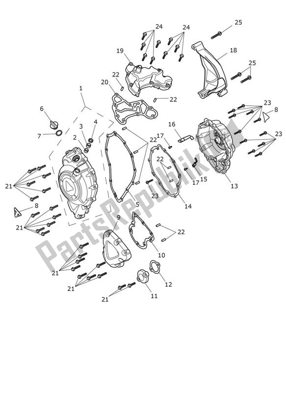 Tutte le parti per il Coperchio Del Motore del Triumph Speed Triple 1200 RR 1160 2021 - 2024