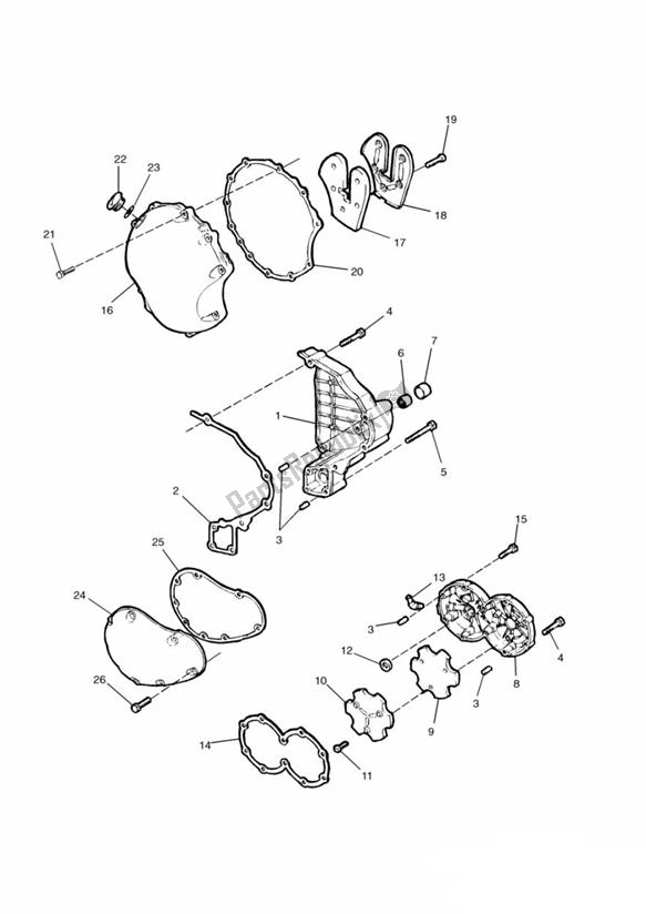 Toutes les pièces pour le Couvert De Moteur du Triumph Legend TT 885 1998 - 2001