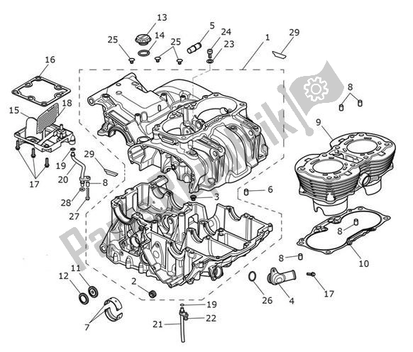 Todas las partes para Caja Del Cigüeñal de Triumph Scrambler 1200 XE UP TO AC 8498 2019 - 2021