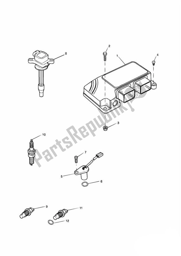 All parts for the Engine Management of the Triumph Tiger 955I Spoked 2001 - 2006