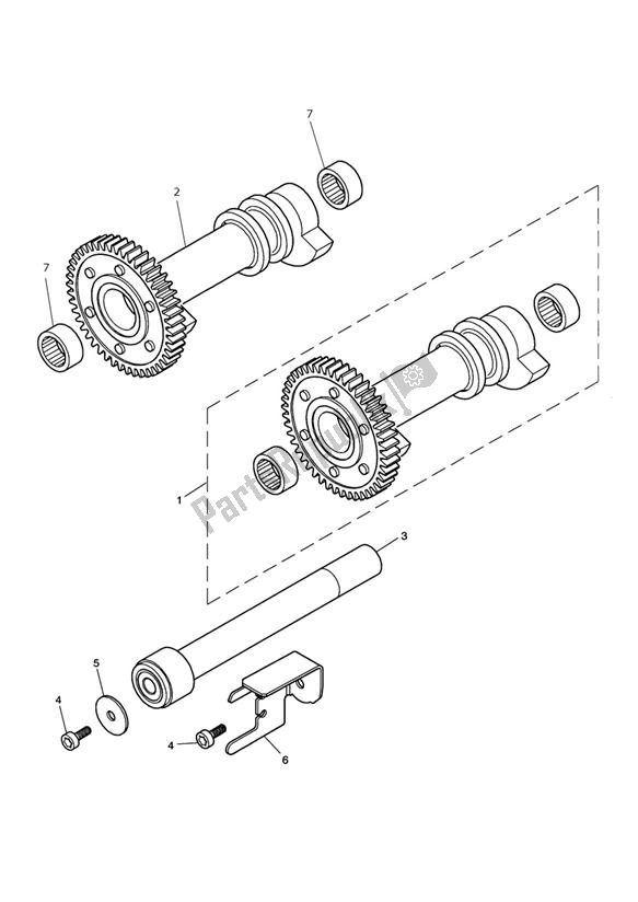 Toutes les pièces pour le Arbre D'équilibrage du Triumph Bonneville EFI UP TO VIN 380776 865 2008 - 2011