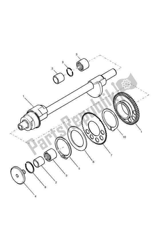 All parts for the Balancer Shaft of the Triumph Speed Triple 955I From VIN 141872 2002 - 2004