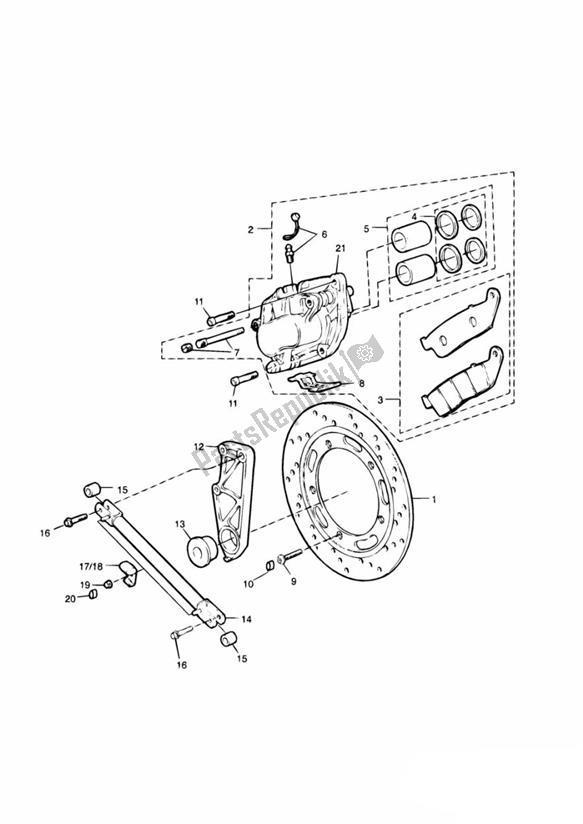 Toutes les pièces pour le Break Rear du Triumph Thunderbird Sport 885 1997 - 2000