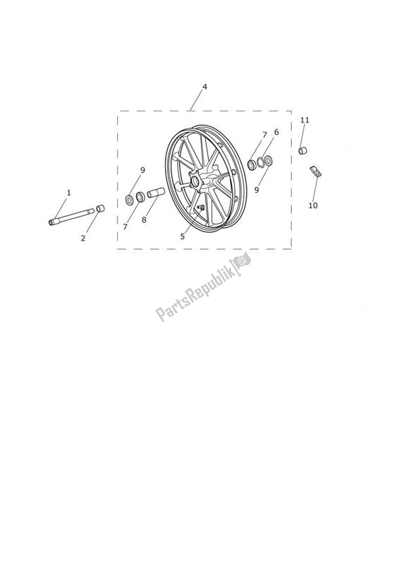 All parts for the Front Wheel - Explorer Xr of the Triumph Explorer XR 1215 2012 - 2019