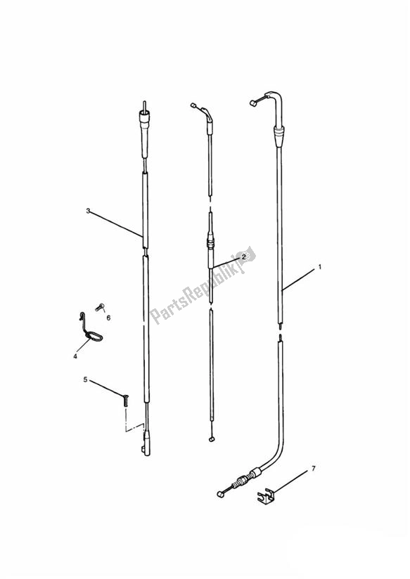 Todas as partes de Cabos De Controle do Triumph Thunderbird Sport 885 1997 - 2000