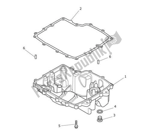 Todas as partes de Oil Sump do Triumph Tiger XRX From VIN 855532 1215 2018 - 2021