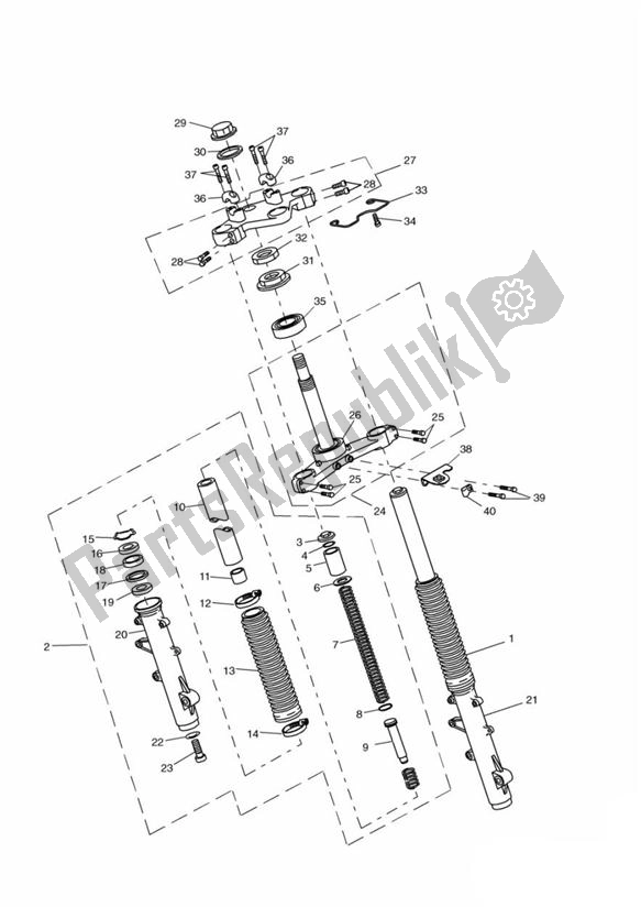 Todas las partes para Suspensión Delantera de Triumph Tiger 885I T 709 1999 - 2001