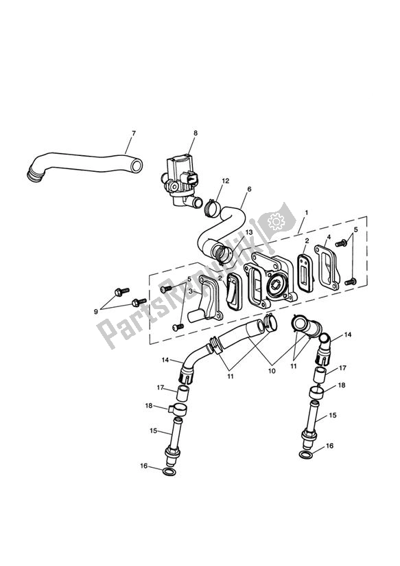 Todas as partes de Controle De Emissão do Triumph America EFI From VIN 468390 865 2008 - 2017
