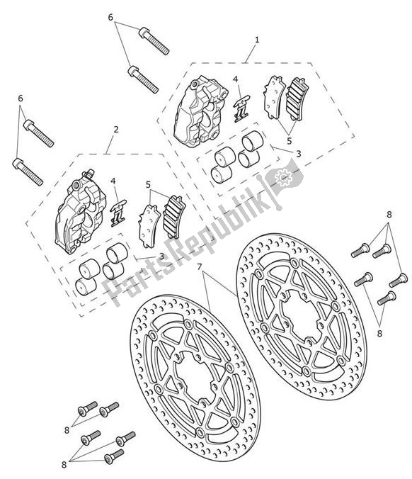 Toutes les pièces pour le Break Front du Triumph Speed Triple 1200 RS 1160 2021 - 2024