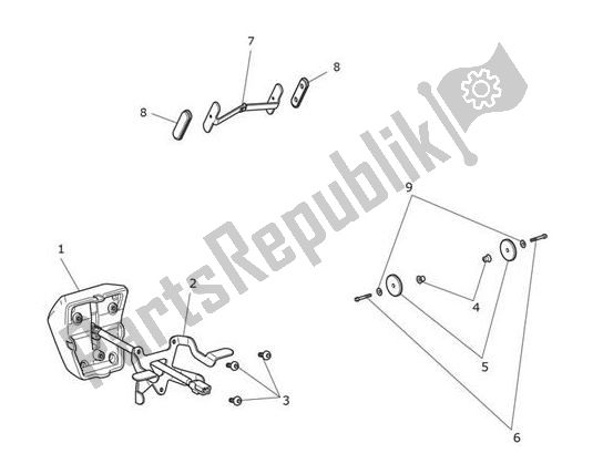 All parts for the Rear Light of the Triumph Tiger XR From VIN 855532 1215 2018 - 2020