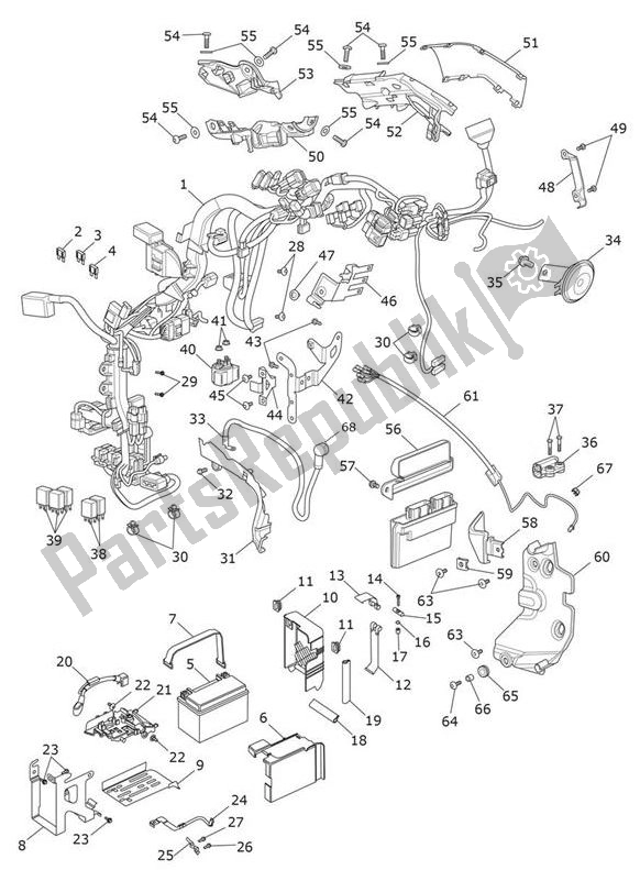 All parts for the Electrical Equipment of the Triumph Bobber UP TO AC 1195 1200 2017 - 2018