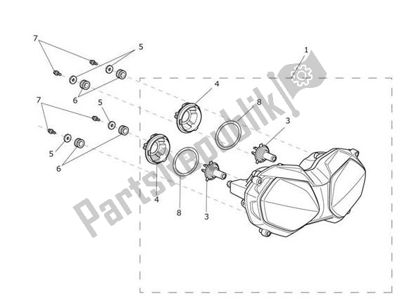 Todas las partes para Faro de Triumph Tiger 1200 XR 1215 2018 - 2020