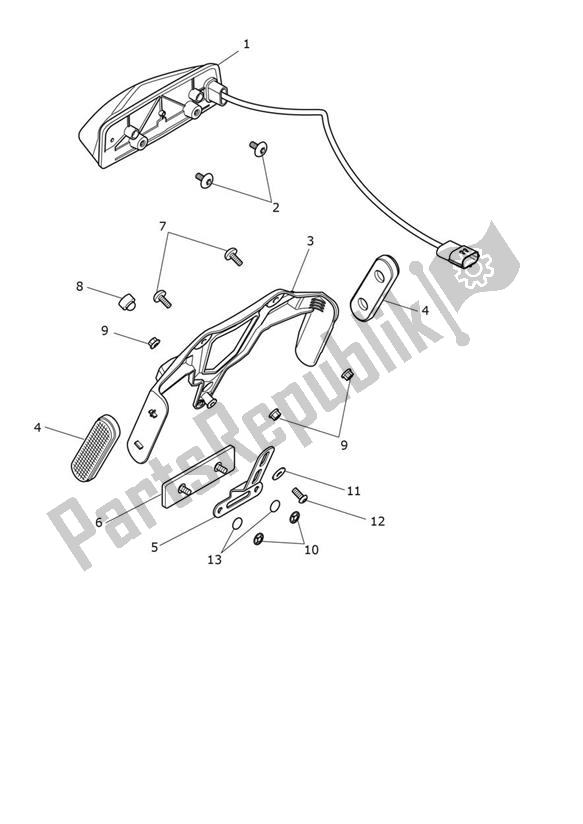 Tutte le parti per il Luce Posteriore del Triumph Tiger 850 Sport 888 2021 - 2024