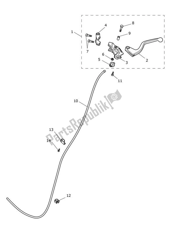 Todas as partes de Controle De Embreagem do Triumph Street Triple R From VIN BF 1297 765 2021 - 2024