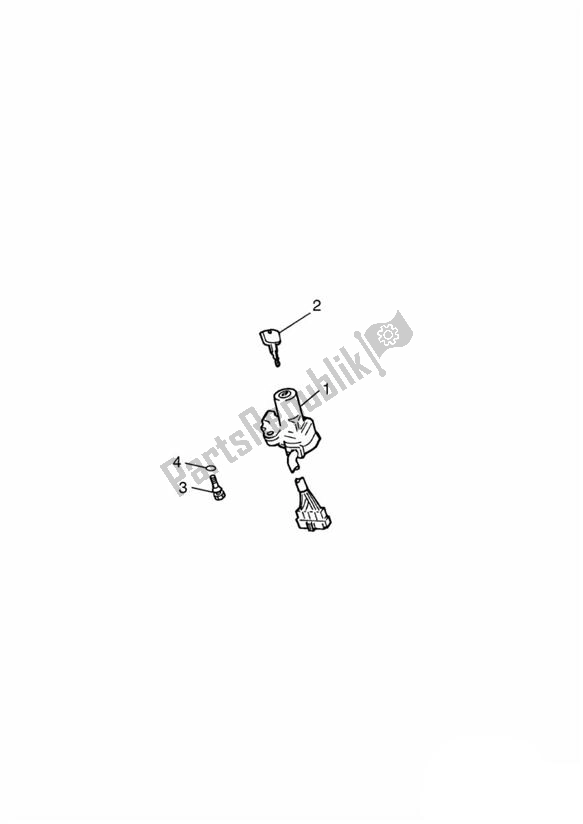 All parts for the Lock Set From Vin 071699 Up To 093434 of the Triumph Thunderbird 900 885 1995 - 2004