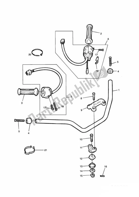All parts for the Handlebar Switch of the Triumph Thunderbird 900 885 1995 - 2004