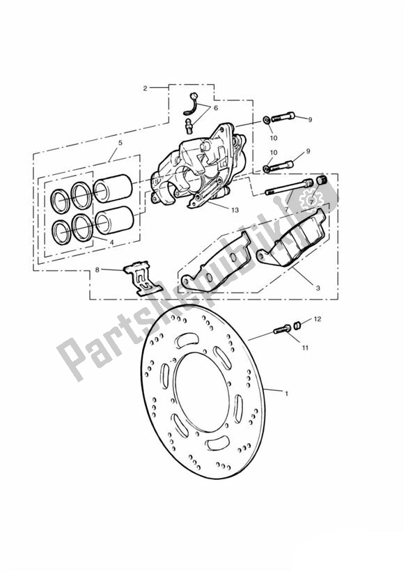 All parts for the Break Front of the Triumph Thunderbird 900 885 1995 - 2004