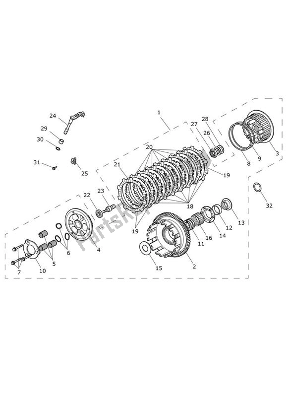 All parts for the Clutch of the Triumph Tiger 900 GT PRO UP TO BP 5372 888 2020 - 2021