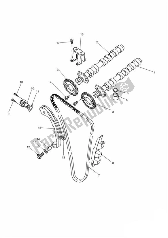 Todas las partes para Camshafts de Triumph Sprint ST 955I UP TO VIN 139276 1999 - 2001