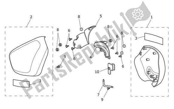 Todas las partes para Fairing Side de Triumph Bobber UP TO AC 1195 1200 2017 - 2018