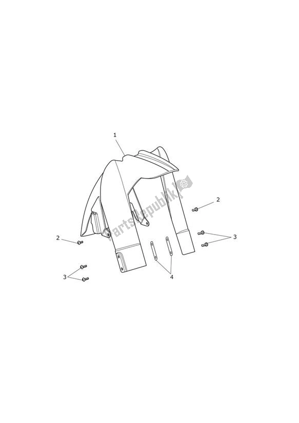 Tutte le parti per il Parafango Anteriore del Triumph Tiger XC UP TO VIN 855531 1215 2015 - 2017