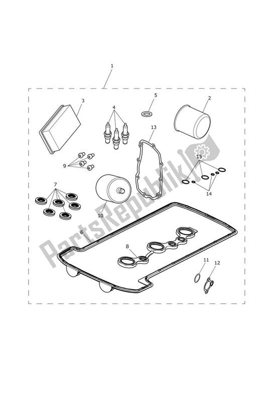 Todas las partes para Servicekit de Triumph Trophy 1215 SE 2013 - 2017