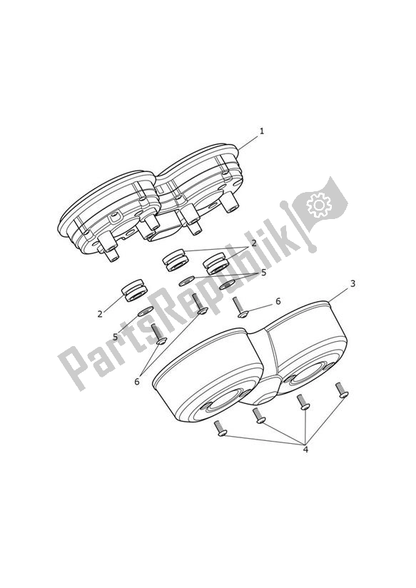 All parts for the Instrument of the Triumph Bonneville T 100 UP TO VIN AC 5926 +budekins 865 2002 - 2016