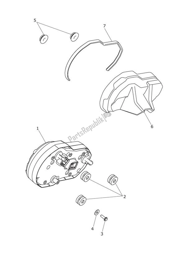 Todas as partes de Instrument do Triumph Tiger Explorer 1215 2012 - 2016