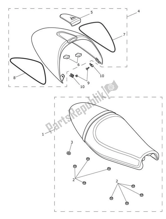 All parts for the Seats - Street Cup of the Triumph Street CUP 900 2017 - 2020