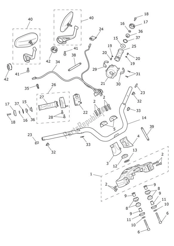 Todas las partes para Handlebar Switch de Triumph Rocket 3 GT 2458 2020 - 2024