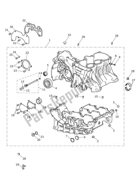 Todas las partes para Crankcase - Explorer Xcx de Triumph Explorer XCX 1215 2012 - 2019