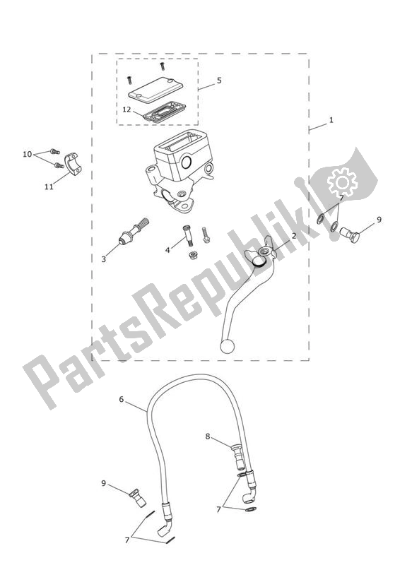 Todas as partes de Master Cylinder Assy Front do Triumph Tiger Explorer XC 1215 2012 - 2016