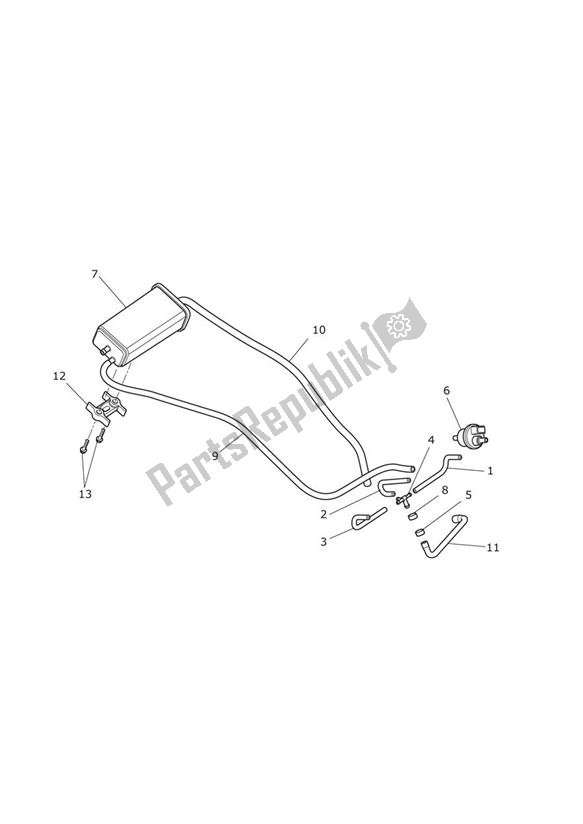 Tutte le parti per il Evap System del Triumph Street Triple From VIN 560477 675 2012 - 2016