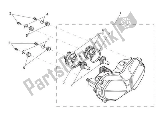 Todas as partes de Farol do Triumph Tiger XCX From VIN 855532 1215 2018 - 2020