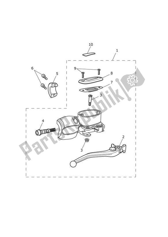 Wszystkie części do Master Cylinder Assy Front Triumph Bonneville T 100 Black From 2016 900 2017 - 2021