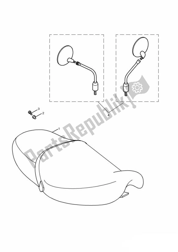 All parts for the Seats Mirror of the Triumph Legend TT 885 1998 - 2001