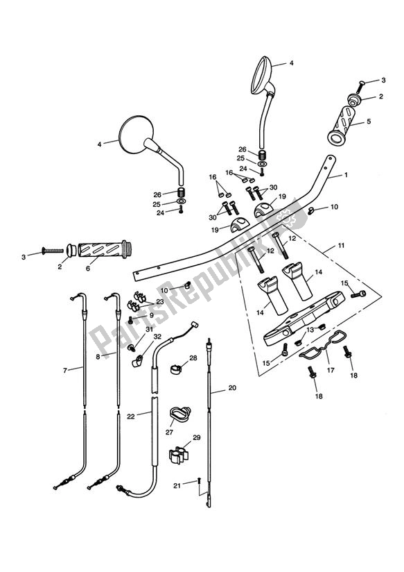 Wszystkie części do Handlebar Switch Triumph Speedmaster EFI UP TO VIN 469049 865 2007 - 2011