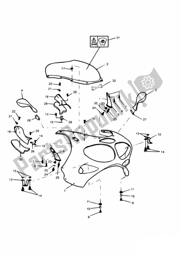 Toutes les pièces pour le Cockpit du Triumph Daytona T 595 / 955I 1997 - 2001