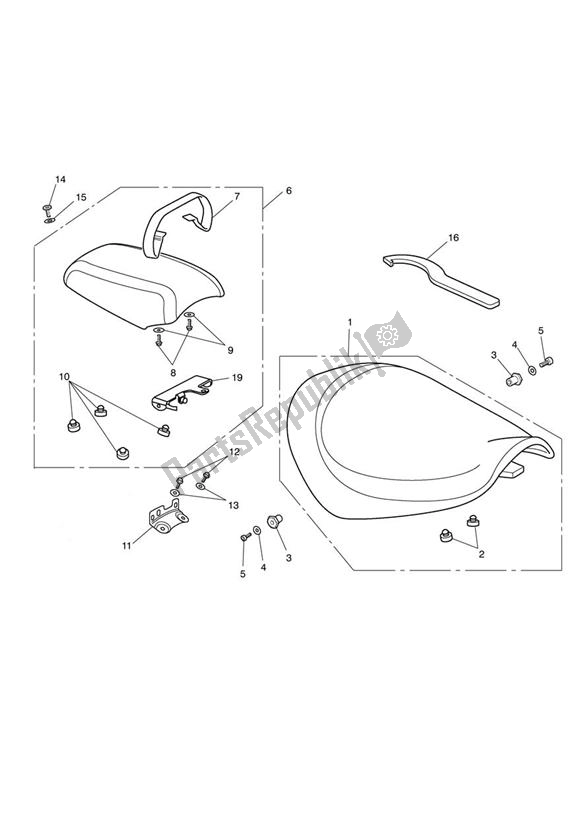 Toutes les pièces pour le Seats du Triumph Thunderbird Night/storm 1699 2011 - 2017