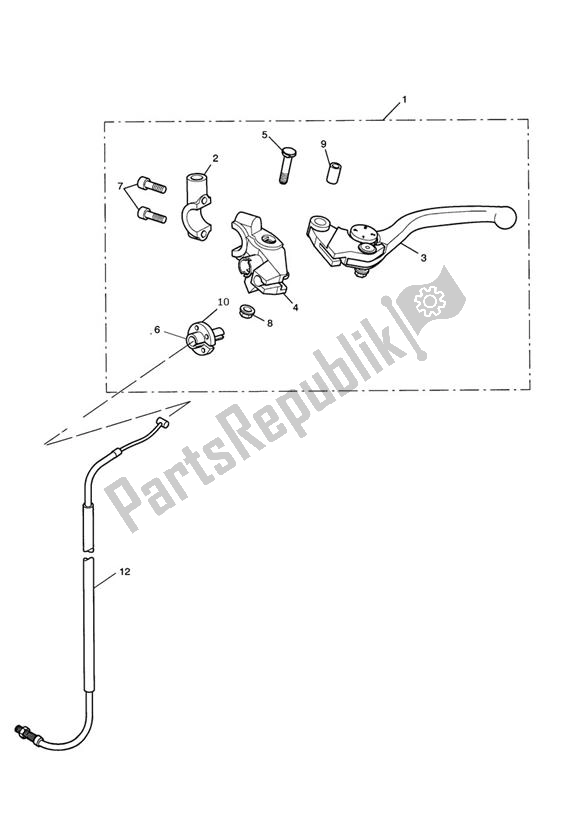 Todas as partes de Controle De Embreagem do Triumph Tiger 800 XC 2010 - 2020