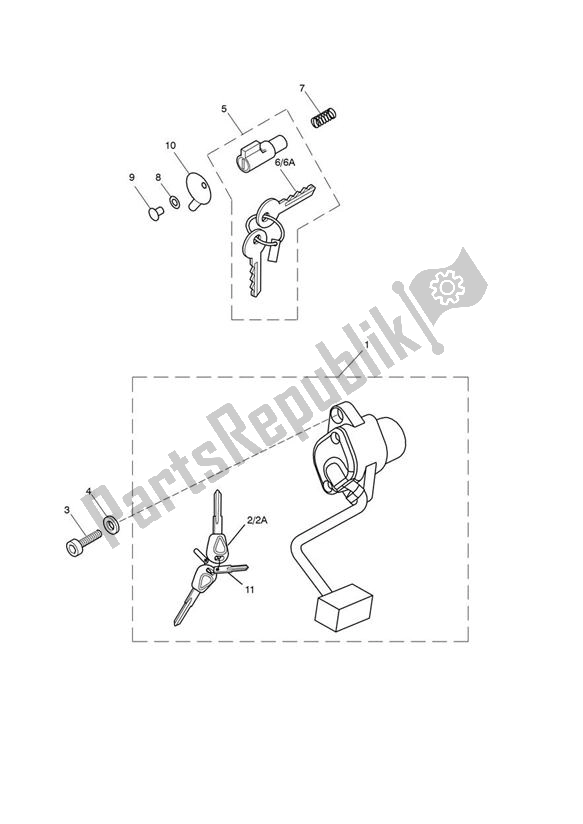 All parts for the Lockset Ignition of the Triumph Thruxton EFI 865 2008 - 2016