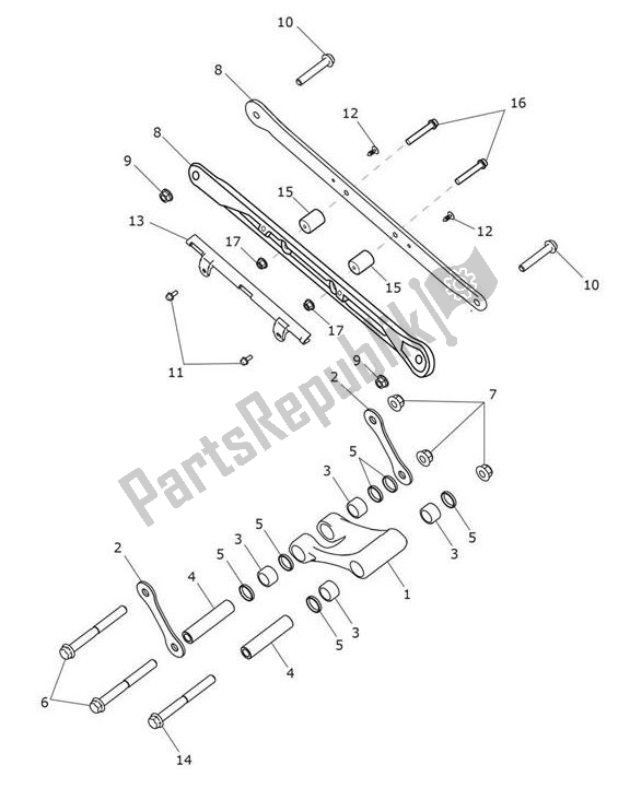 Todas las partes para Varillaje De Suspensión Trasera de Triumph Tiger 1200 XCX 1215 2018 - 2020