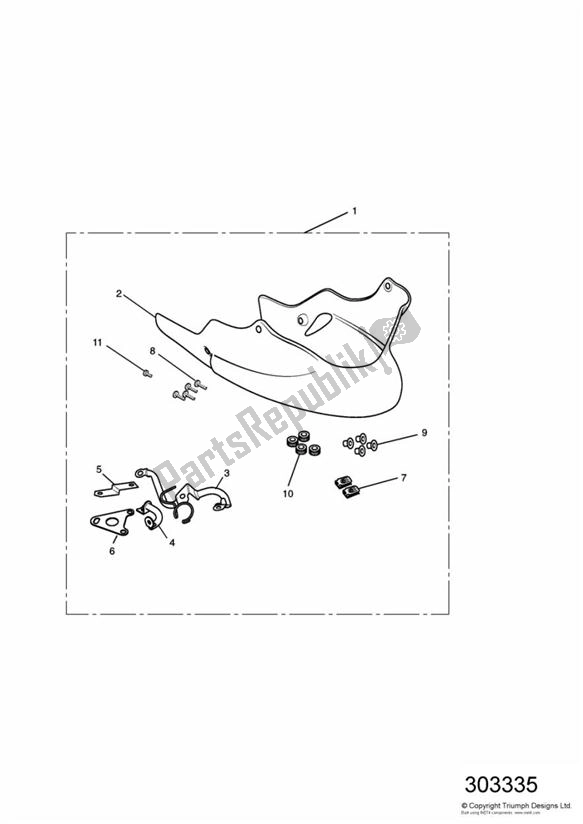 Toutes les pièces pour le Bugspoiler du Triumph Sprint RS 955 From VIN 139277 2002 - 2004