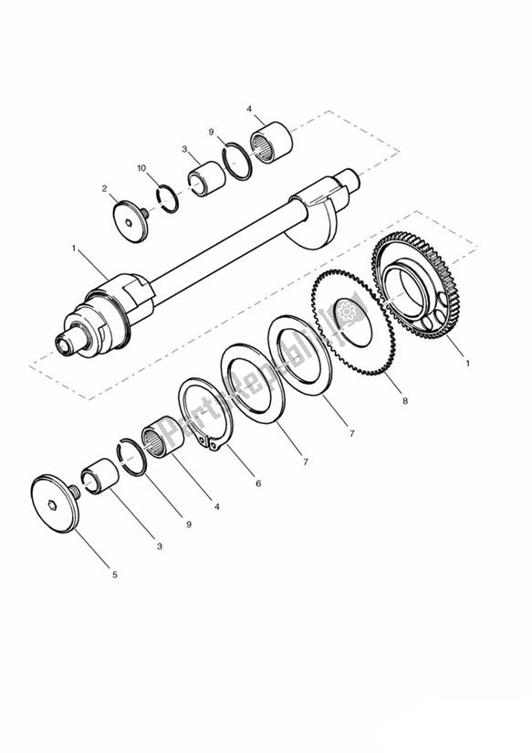 Toutes les pièces pour le Arbre D'équilibrage du Triumph Daytona T 595 / 955I 1997 - 2001