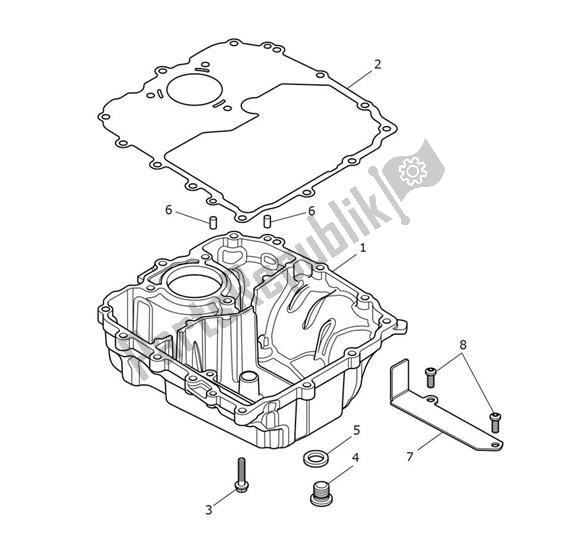 All parts for the Oil Sump of the Triumph Bobber UP TO AC 1195 1200 2017 - 2018