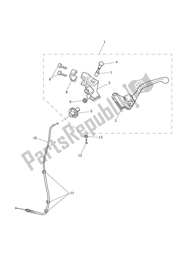 All parts for the Clutch Control of the Triumph Thruxton R 1200 2016 - 2020