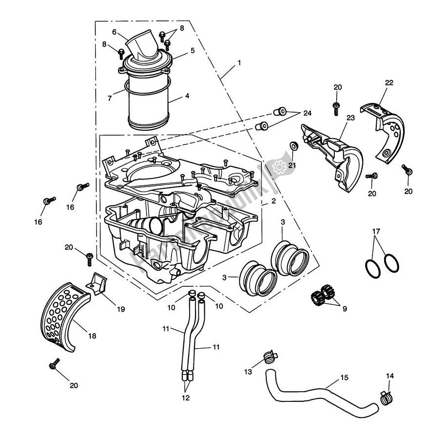 Todas as partes de Airbox (airfilter) do Triumph Speedmaster EFI From VIN 469050 865 2008 - 2017